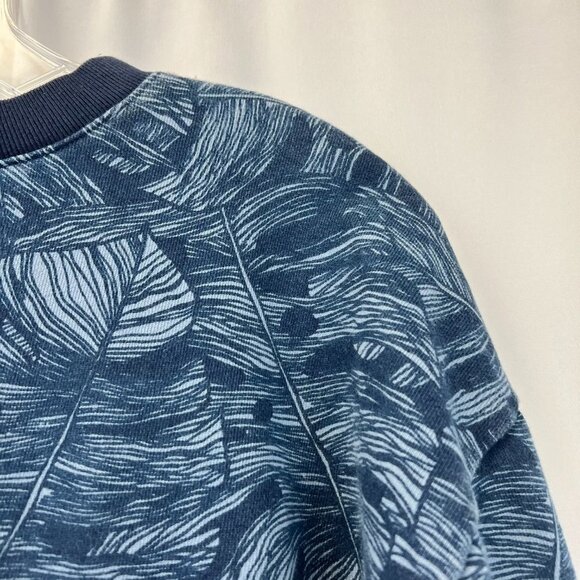 Gap Womens Blue Leaf Print Long Sleeve Crew Neck Pullover Sweatshirt Size XS - Picture 5 of 10